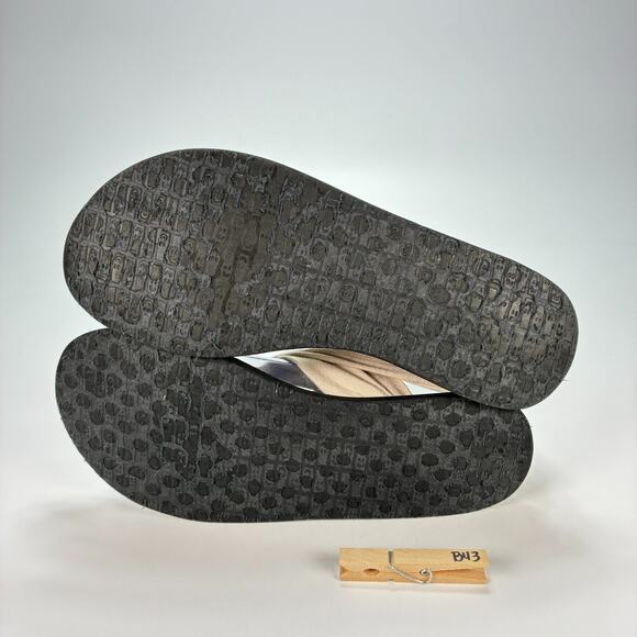 Sanuk Yoga Sling 2 Beige Black Slingback Sandals Flip Flops SWS10001 Womens Sz 9 - Picture 7 of 7